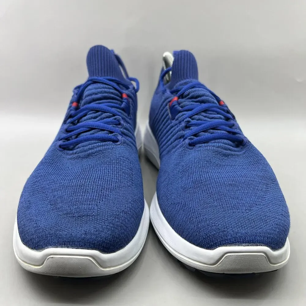 FootJoy Flex XP Spikeless Golf Shoes Men Size 10.5 M Blue Knit Comfort Sneakers